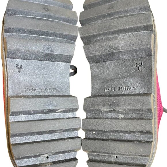 ASOS DESIGN Women’s Velvet Platform Creeper Shoes – Dark Red – Size 6 – Made in - Picture 4 of 4